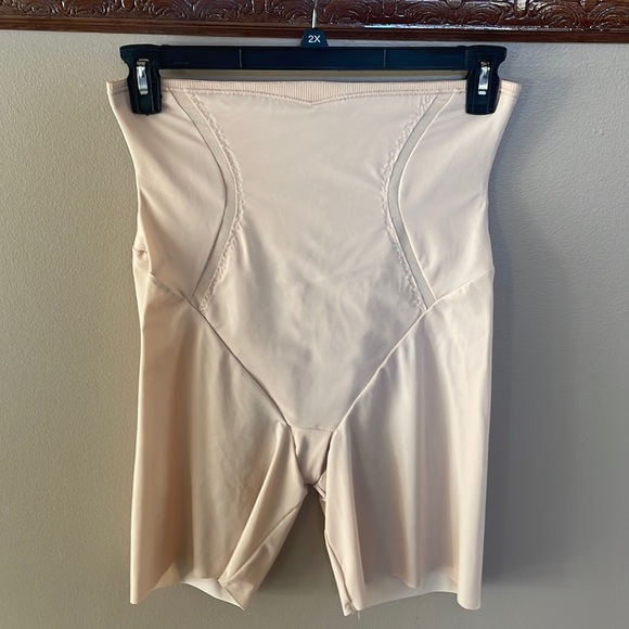 MAIDENFORM High waist shapewear tummy hip back firm  NWOT split gusset nude 3X - Picture 2 of 13